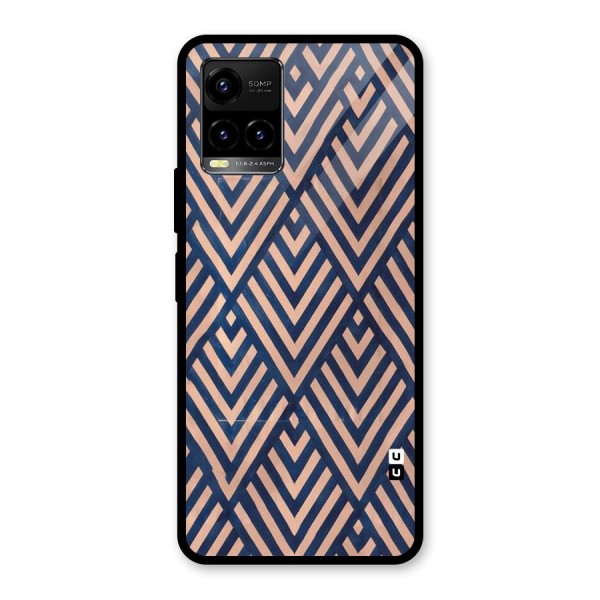 Blue Peach Glass Back Case for Vivo Y21 2021