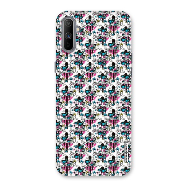 Blue Pink Pattern Back Case for Realme C3