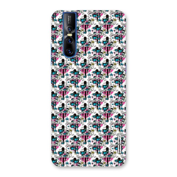 Blue Pink Pattern Back Case for Vivo V15 Pro