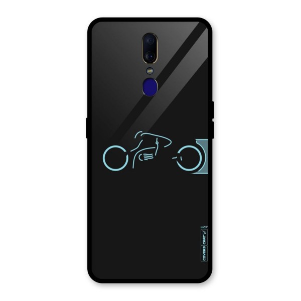 Blue Ride Glass Back Case for Oppo F11