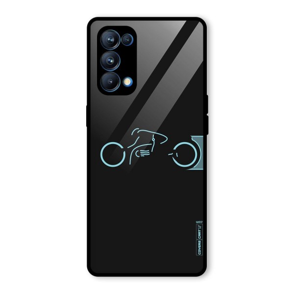 Blue Ride Glass Back Case for Oppo Reno5 Pro 5G