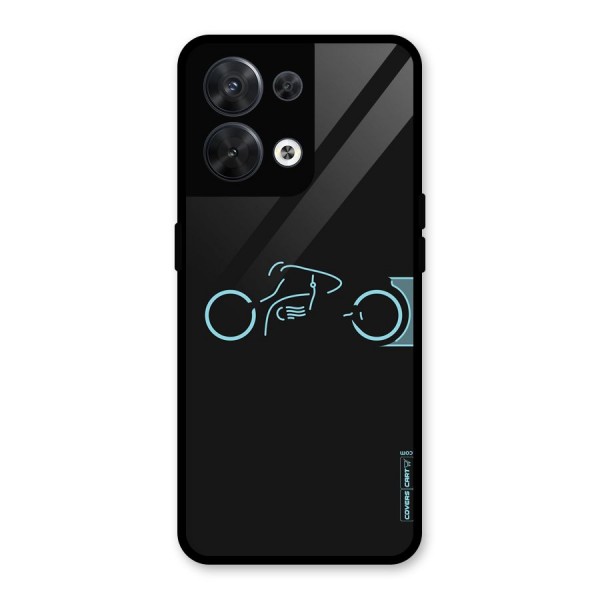 Blue Ride Glass Back Case for Oppo Reno8 5G