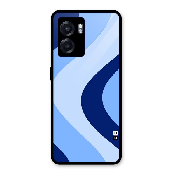 Blue Shade Curves Glass Back Case for Oppo K10 (5G)