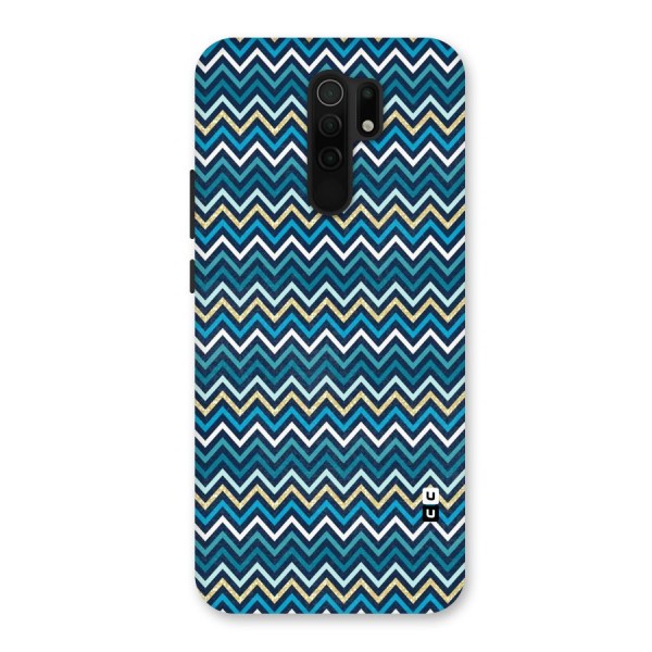 Blue Shades Chevron Pattern Back Case for Redmi 9 Prime