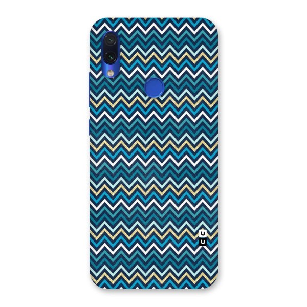 Blue Shades Chevron Pattern Back Case for Redmi Note 7