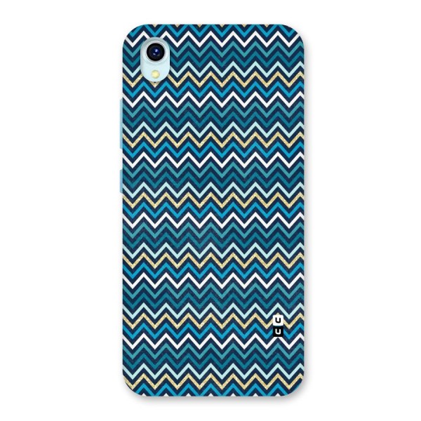 Blue Shades Chevron Pattern Back Case for Vivo Y1s