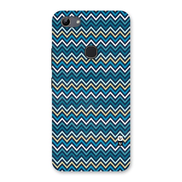 Blue Shades Chevron Pattern Back Case for Vivo Y81