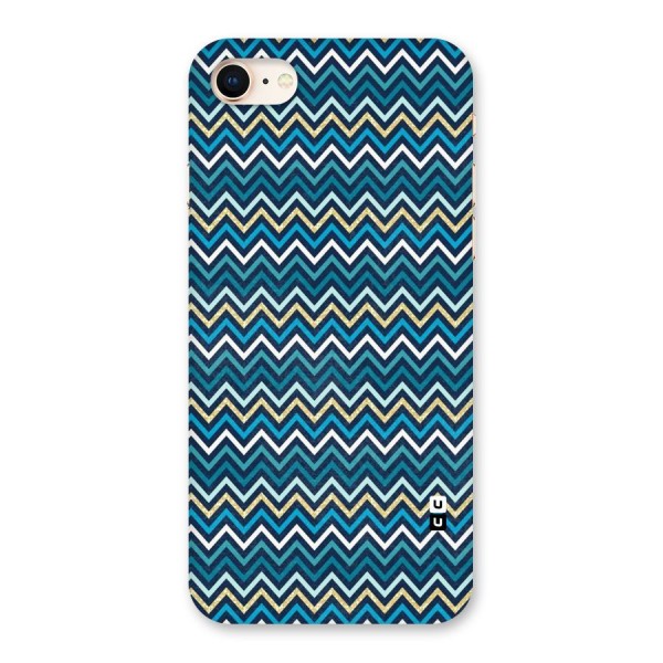 Blue Shades Chevron Pattern Back Case for iPhone 8
