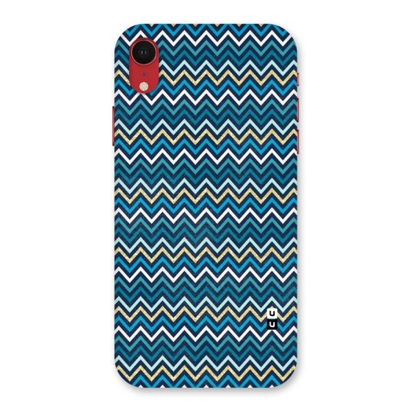 Blue Shades Chevron Pattern Back Case for iPhone XR