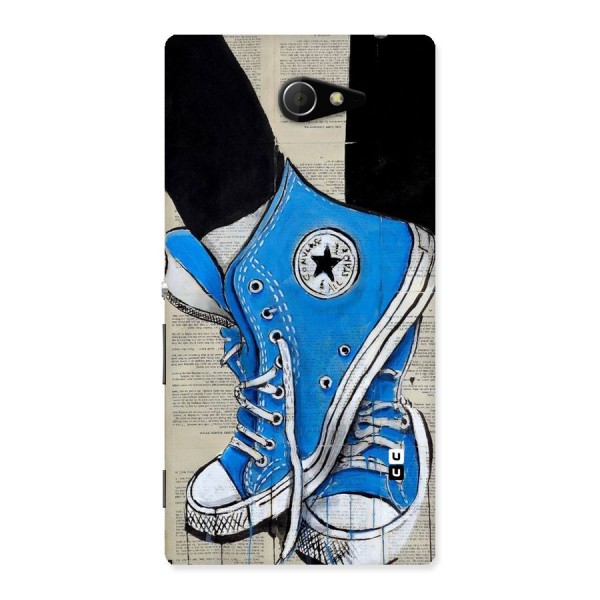 Blue Shoes Back Case for Sony Xperia M2