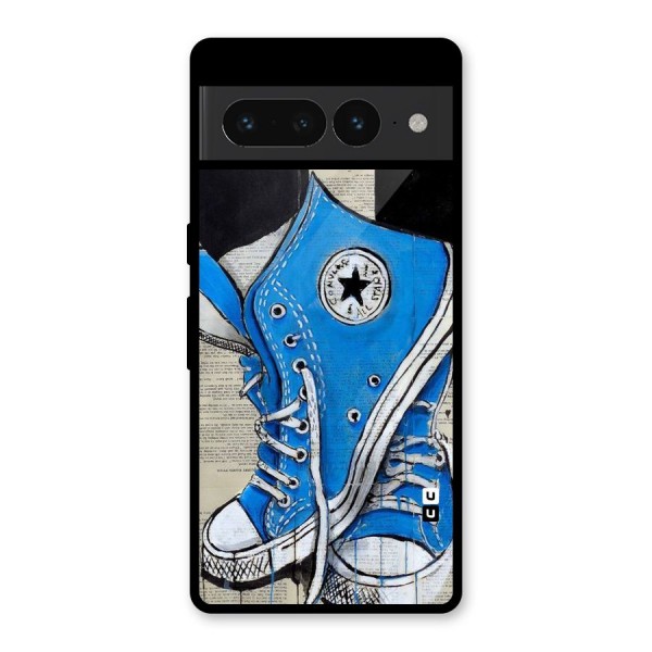 Blue Shoes Glass Back Case for Google Pixel 7 Pro