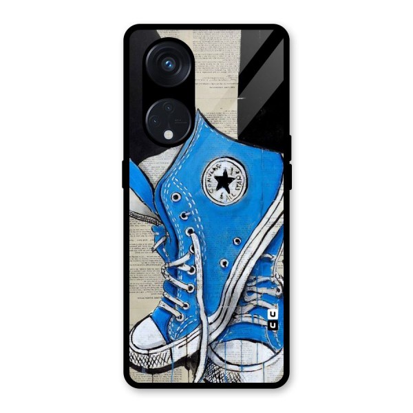 Blue Shoes Glass Back Case for Reno8 T 5G