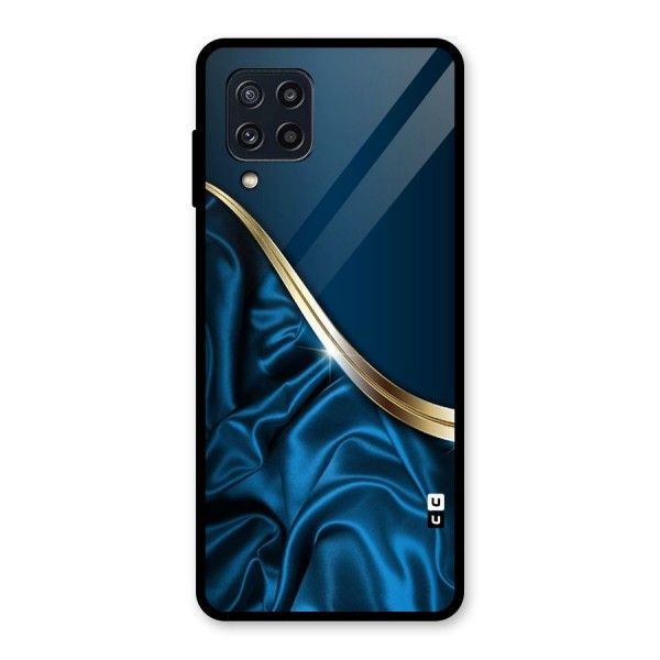 Blue Smooth Flow Glass Back Case for Galaxy M32