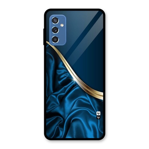 Blue Smooth Flow Glass Back Case for Galaxy M52 5G
