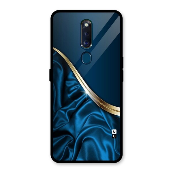 Blue Smooth Flow Glass Back Case for Oppo F11 Pro