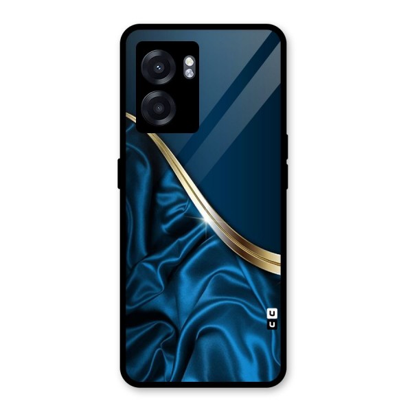 Blue Smooth Flow Glass Back Case for Oppo K10 (5G)