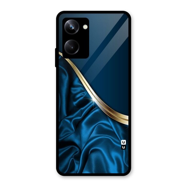 Blue Smooth Flow Glass Back Case for Realme 10 Pro