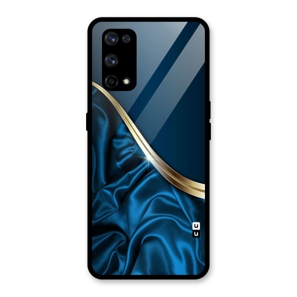 Blue Smooth Flow Glass Back Case for Realme X7 Pro