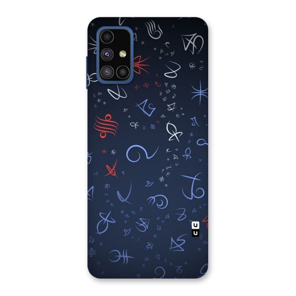 Blue Symbols Back Case for Galaxy M51