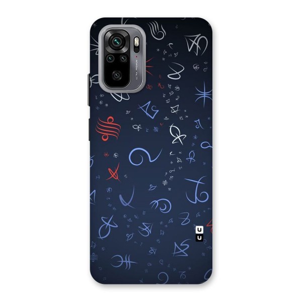 Blue Symbols Back Case for Redmi Note 10