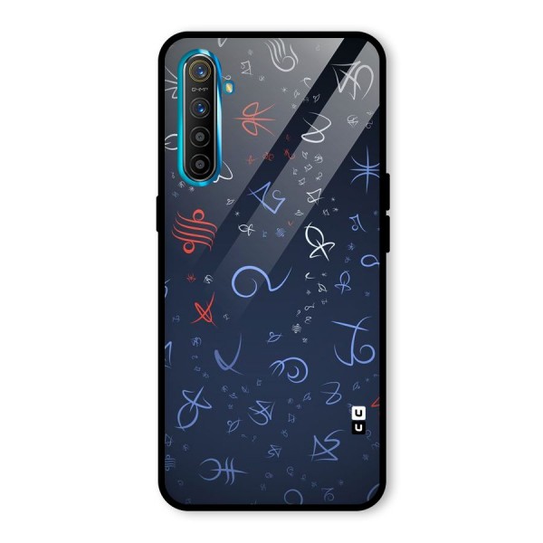 Blue Symbols Glass Back Case for Realme XT