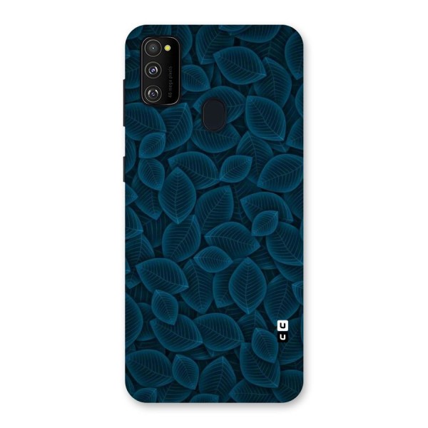 Blue Thin Leaves Back Case for Galaxy M30s