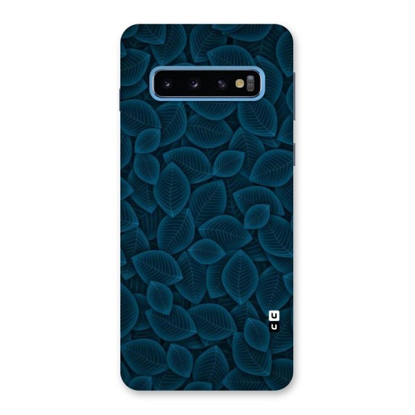 Blue Thin Leaves Back Case for Galaxy S10