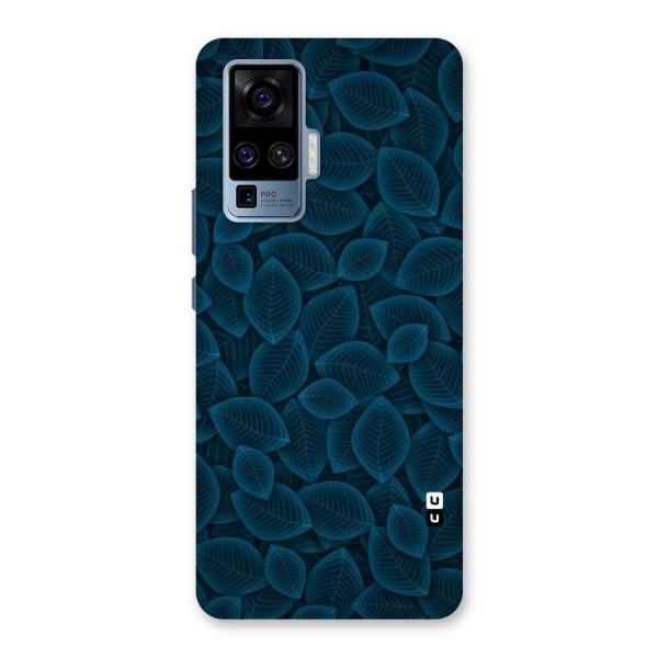 Blue Thin Leaves Back Case for Vivo X50 Pro