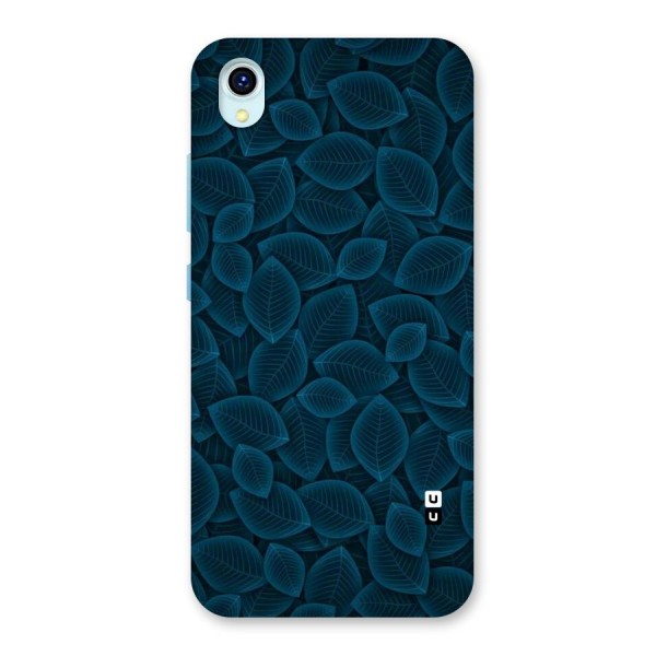 Blue Thin Leaves Back Case for Vivo Y1s