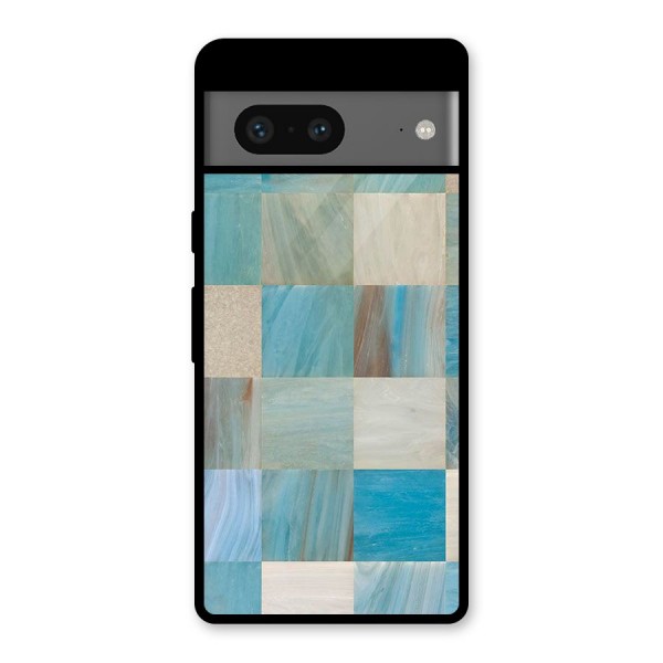 Blue Tiles Glass Back Case for Google Pixel 7