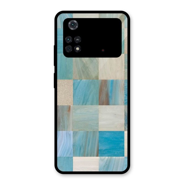 Blue Tiles Glass Back Case for Poco M4 Pro 4G