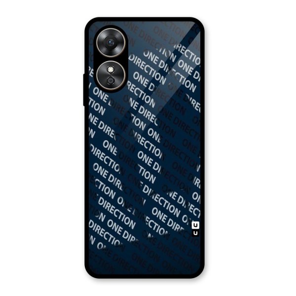 Blue Way Glass Back Case for Oppo A17