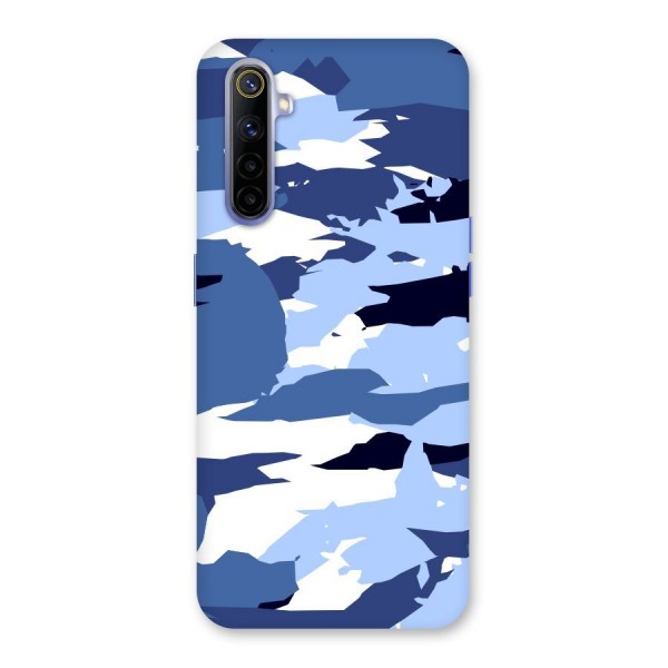 Blue White Canvas Back Case for Realme 6