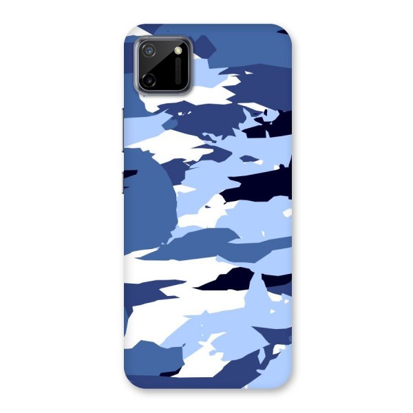 Blue White Canvas Back Case for Realme C11