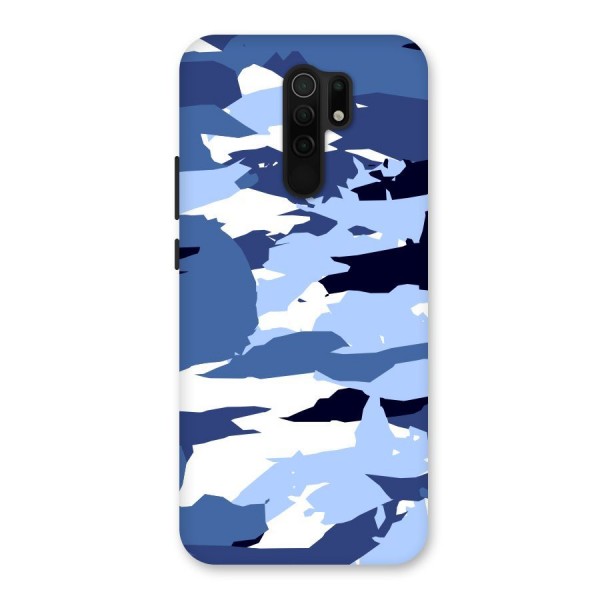 Blue White Canvas Back Case for Redmi 9 Prime