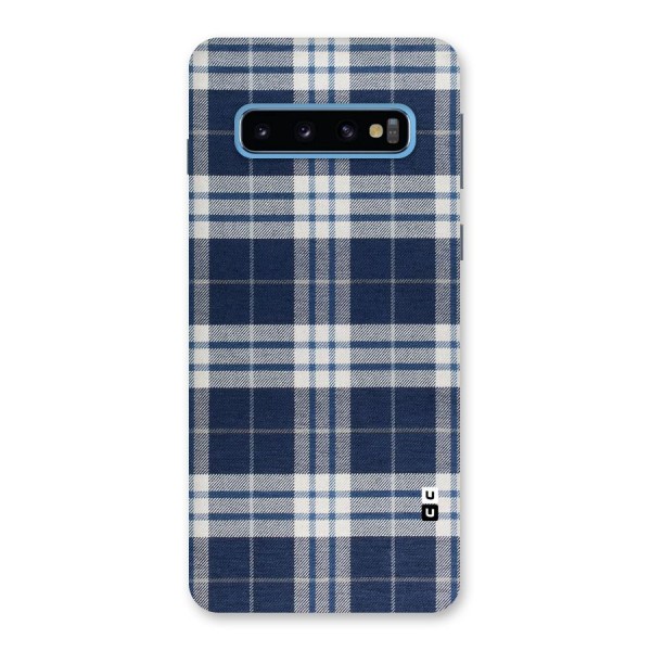 Blue White Check Back Case for Galaxy S10