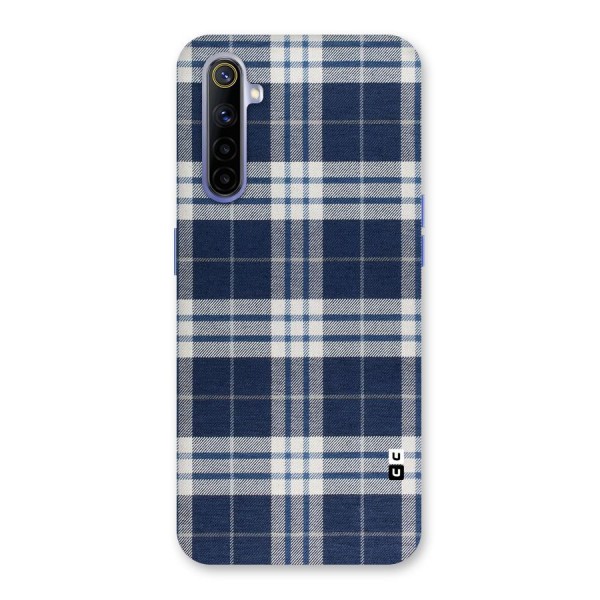 Blue White Check Back Case for Realme 6