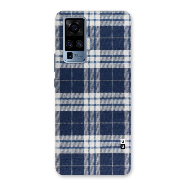 Blue White Check Back Case for Vivo X50 Pro