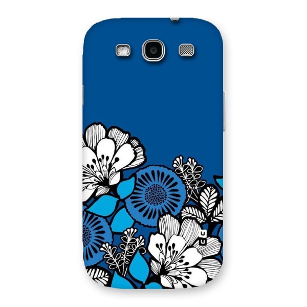 Blue White Flowers Back Case for Galaxy S3 Neo