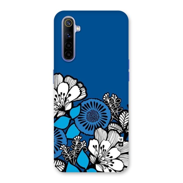 Blue White Flowers Back Case for Realme 6