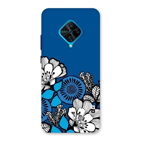 Blue White Flowers Back Case for Vivo S1 Pro