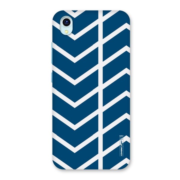 Blue White Pattern Back Case for Vivo Y1s