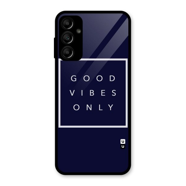 Blue White Vibes Glass Back Case for Galaxy A14 5G