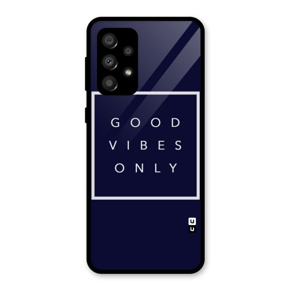 Blue White Vibes Glass Back Case for Galaxy A32