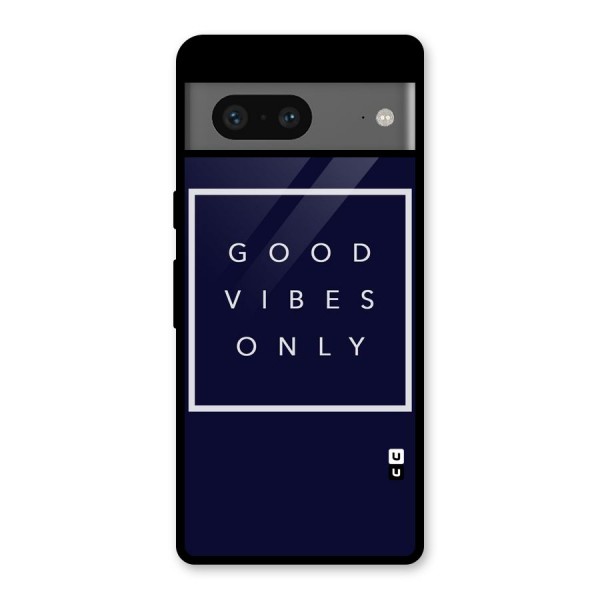 Blue White Vibes Glass Back Case for Google Pixel 7