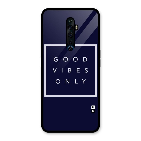 Blue White Vibes Glass Back Case for Oppo Reno2 F