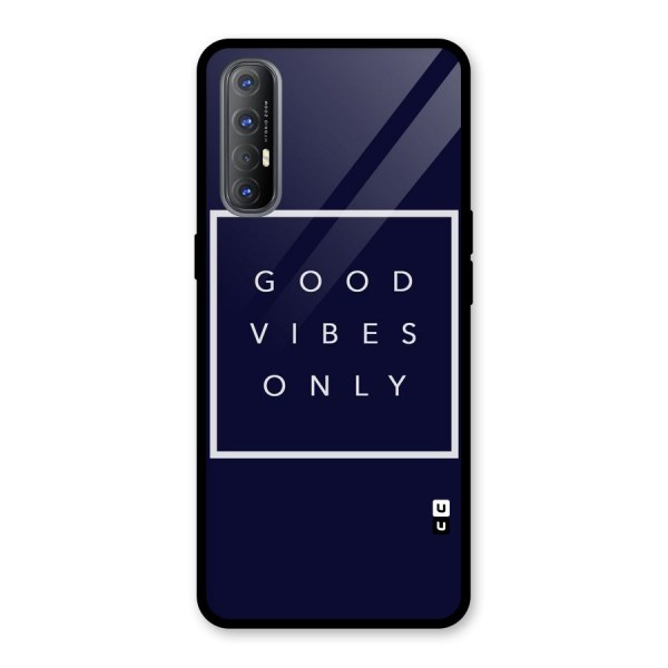 Blue White Vibes Glass Back Case for Oppo Reno3 Pro