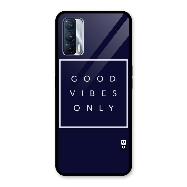 Blue White Vibes Glass Back Case for Realme X7