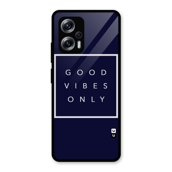 Blue White Vibes Glass Back Case for Redmi K50i