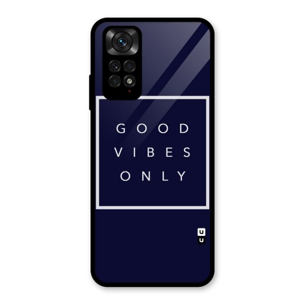 Blue White Vibes Glass Back Case for Redmi Note 11